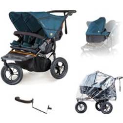 Out 'n' About Nipper Double V5 Newborn And Toddler Starter Bundle Highland Blue