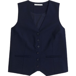 Abercrombie & Fitch Relaxed Tailored Vest Dark Indigo