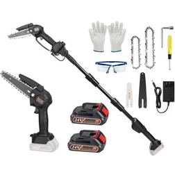 iMounTEK 2-in-1 Cordless Pole Saw and Mini Chainsaw Set