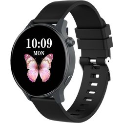 INF Roségoldene Smartwatch mit Gesundheits- und Fitness-Tracking Schwarz