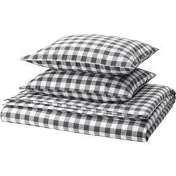 IKEA Ektandvinge 2 Örngott 240 x 220/50 x 60 cm Påslakan Vit, Grå (220x240cm)