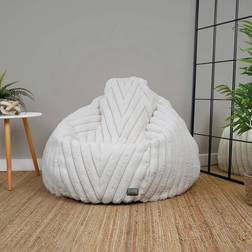 Rucomfy Faux Fur Large Ivory Bean Bag