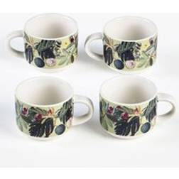 Dunelm Kew Bloom Set of 4 Mugs 100ml One Size Espresso Cup