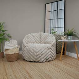 Rucomfy Faux Fur Linen Bean Bag
