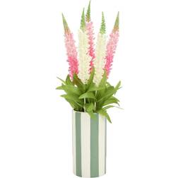 Argos Home Pink & Green Stocks in Ceramic Vase Artificial Plant