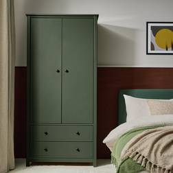 Habitat Brooklyn 2 Door 2 Drawer Green Wardrobe