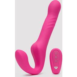 LoveHoney Double Vision Remote Control Thrusting Strapless Strap-on Pink