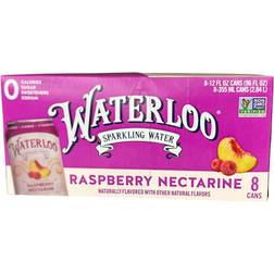 Waterloo Raspberry Nectarine 35.5cl 8pcs 1pack