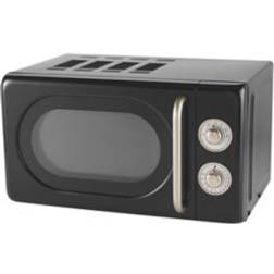 George Home Retro 17L Manual Microwave Black