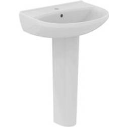 Ideal Standard Eurovit+ Basin And Full Pedestal 550 Mm Wide 1 Tap Hole White