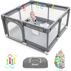 kidoola Extra Large Baby Playpen with Padded Frame and Mesh Walls