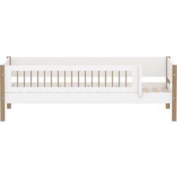 FLEXA Nor Enkeltseng Med Sengehest 90 x 200 cm Hvid/Eg