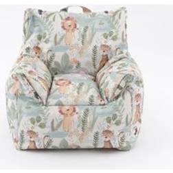 Dunelm Jungle Friends Kids Beanbag Chair Multicolor