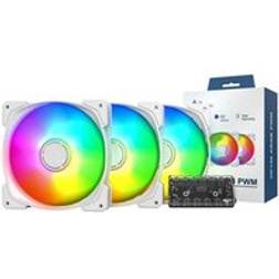 Montech HP140 ARGB PWM 140 x 140 x 25 Gehäuselüfter Weiß