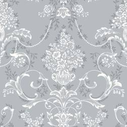 Rasch Amelie Damask Floral Wallpaper 260246