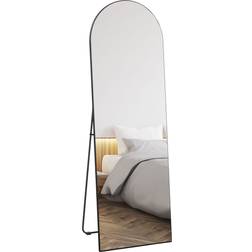 Homcom Wall Mount Leaning 50 x 150 cm Black Floor Mirror 50x150cm