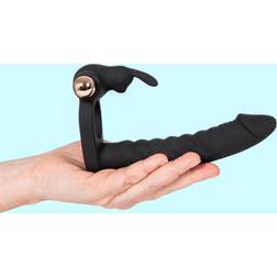 Vuxen Double Penetrator Med Uppladdningsbar Guldfärgad Vibrator