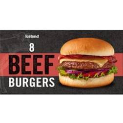 Iceland 8 Beef Burgers 454g