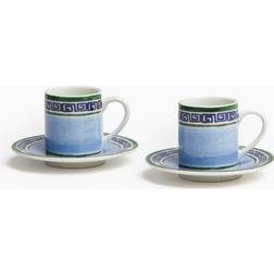 H&M 2-Pack And Saucer - Blue Espresso Cup 2pcs