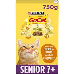 Go Cat Senior Chicken & Veg Dry Food 750g Pack of 5