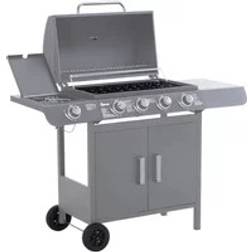 OutSunny 4 Plus 1 Burner Gas BBQ Grill with Wheels