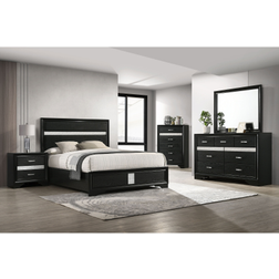 Coaster Miranda 4-Piece Bedroom Set White Black Queen