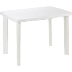 Ipae Progarden Tavolo In Resina Rettangolare Modello Faretto Colore Bianco Con Gambe