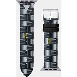 Guess Genuine Leather Grey Apple Watch Strap