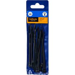 Halfords Cable Ties 100 Mm Black Fixg127