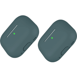 Tech of Sweden 2x Vihre Airpods Pro 2 Silikonikuorikotelo Green One Size