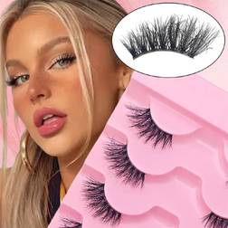 Shein New Arrivals 5 Pairs Cat Eye & Half Eye False Eyelashes, Lengthen Eye Tail, 3d Curled, Suitable For Party, Daily, Dating Makeup, Beauty Blogger Recomm