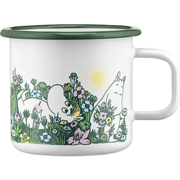 Muurla Mumin Emaljmugg 37 cl i Trädgården Vit Mugg 37cl