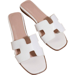 Shein All Time Bestseller Womens White Flat Sandal
