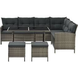 Juskys Manacor - Heather Grey Outdoor Lounge Set