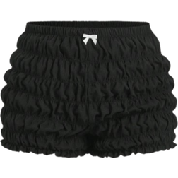 Shein Plus Tomato Girl Kawaii Bow Decor Pleated Mini Shorts For Women