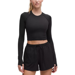 Lululemon Swiftly Tech Cropped Long-Sleeve Shirt 2.0 Black/Black