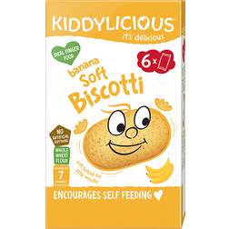 Kiddylicious Kiddylicious Banana Soft Biscotti, 7 mths Multipack 120g 6pcs 1pack