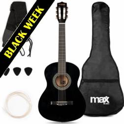 Max SoloArt Junior 3/4 Classic Guitar Pack Black