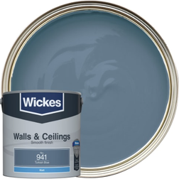 Wickes Vinyl Matt Emulsion No.941 Wall Paint Turkish Blue 2.5L