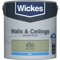 Wickes Vinyl Matt Emulsion No.830 Wall Paint Olive Green 2.5L