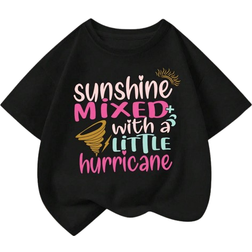 Shein Young Girl Cute Printed Crew Neck TShirt Casual Summer