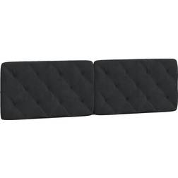 vidaXL Gavlpude 180 cm Velour Sort Sengegavl 185cm