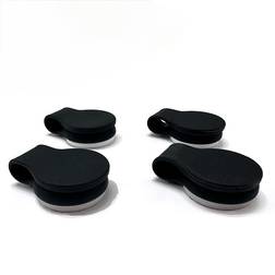 MiReDe Magnetisk Duschdraperihållare 4-pack Svart