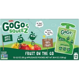 GoGo squeeZ GoGo Squeez Fruit On The Go Apple Sauce Apple Apple Pouches 90g 12pcs 1pack