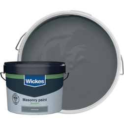Wickes Masonry Smooth Paint Wall Paint Anthracite Grey 10L
