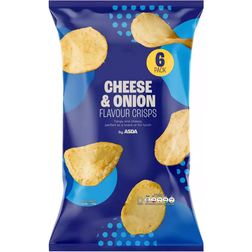 Asda Cheese & Onion Flavour Crisps 6 x 25g 150g 6pack