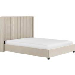 Flair Tiggy Double Beige Ottoman with Winged Headboard 145x206cm