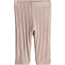 H&M Pointelle Cotton Jersey Leggings - Pink