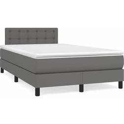 vidaXL mit Matratze 120x200 cm Grau Rahmenbett 120x203cm