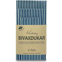 Newbeing Newbeing Bivaxdukar Blå Rand 3 st Bivaxduk 3st